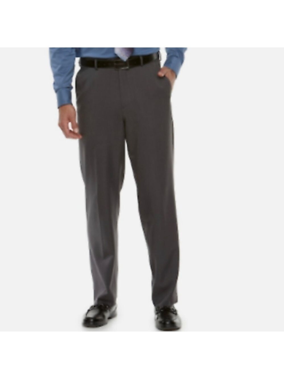 Croft & Barrow Men's Gray Flat Front Wool Blend Dress Pants Size 38x29